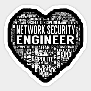 Network Security Engineer Heart Sticker